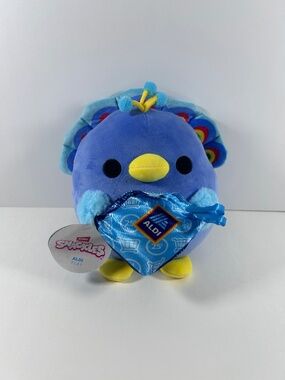 New ALDI Play Limited Release "Levi" Peacock Zuru SNACKLES Aldi Bag Plush Stuffy